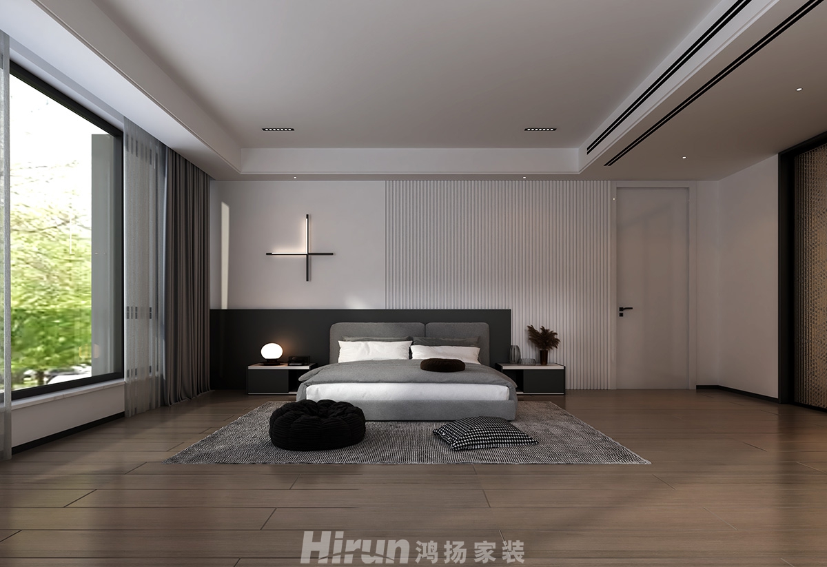 致地龍熙臺(tái)400㎡意境東方別墅 裝修案例效果圖-2樓-大女兒房