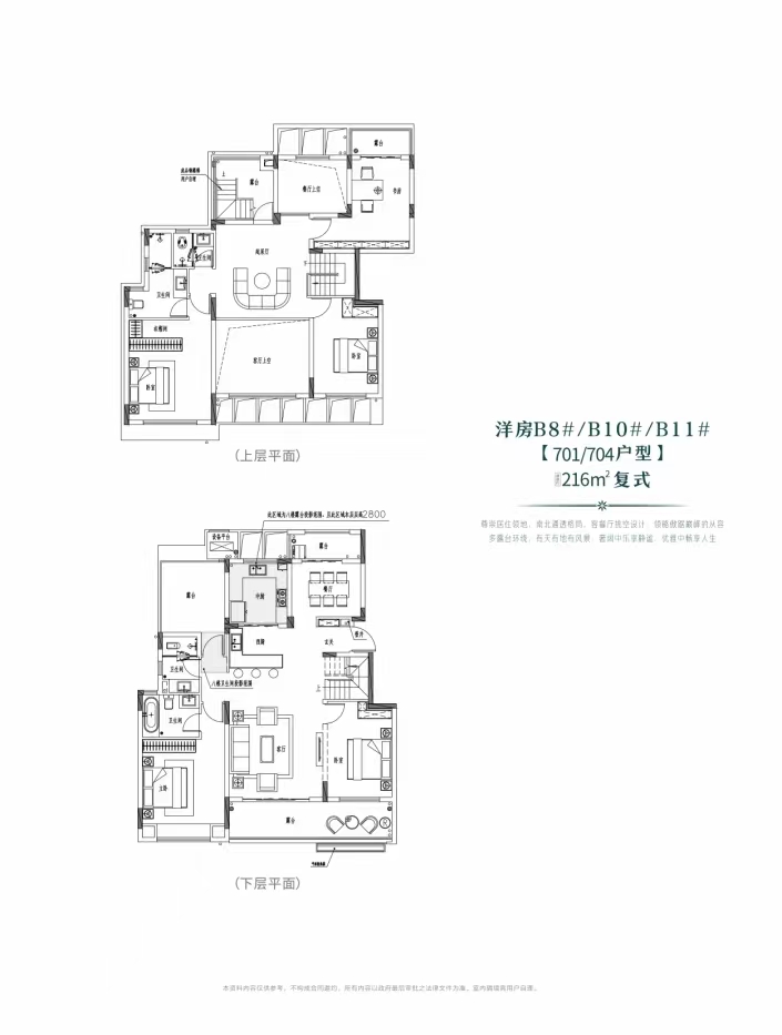 長房·嶺秀時(shí)代B1 B2 B3 B4 B5 B6 B8 B10 B11#701/704/戶型復(fù)式 216㎡