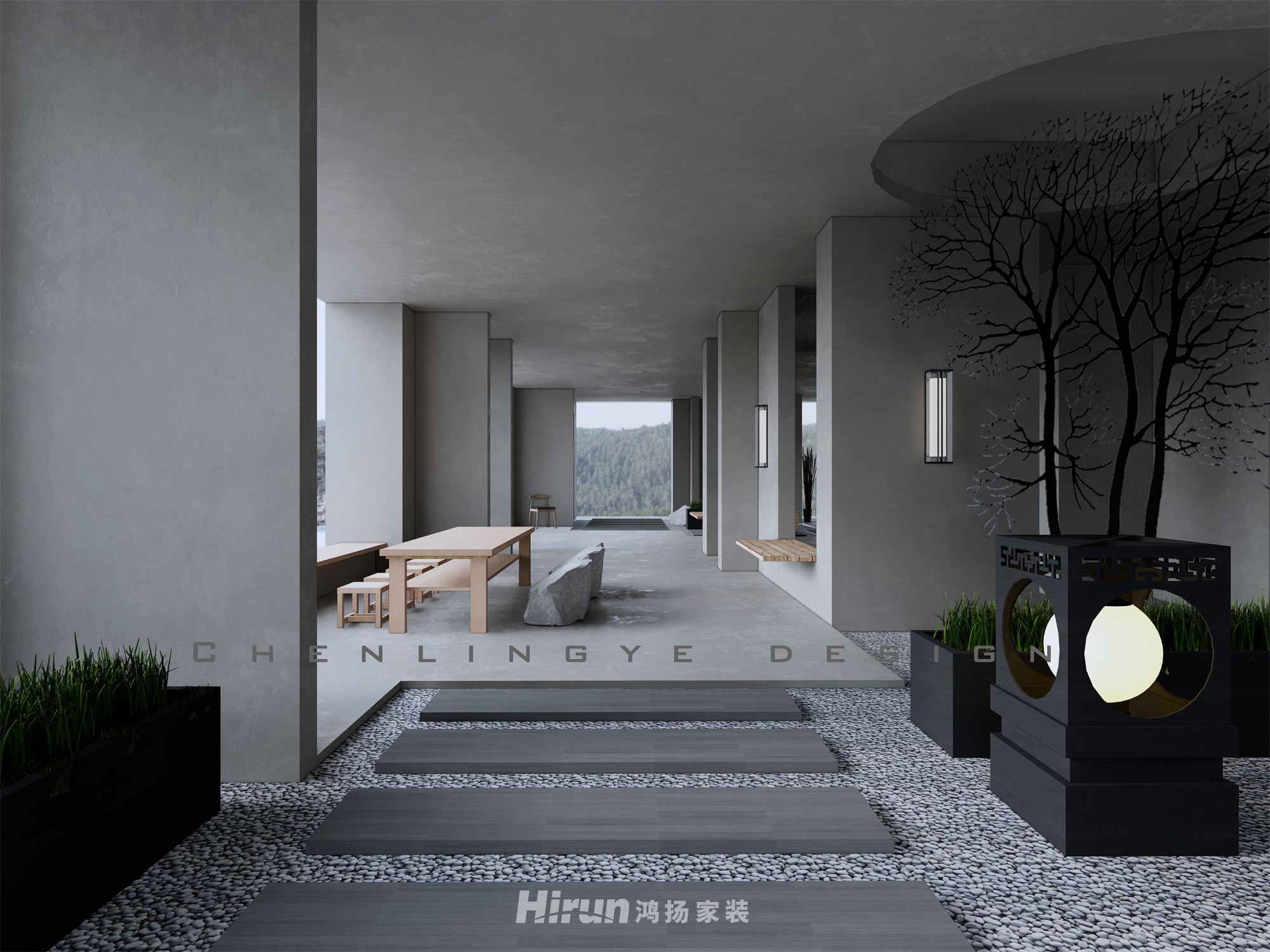 會(huì)所450㎡工業(yè)再造會(huì)所 裝修案例效果圖-2