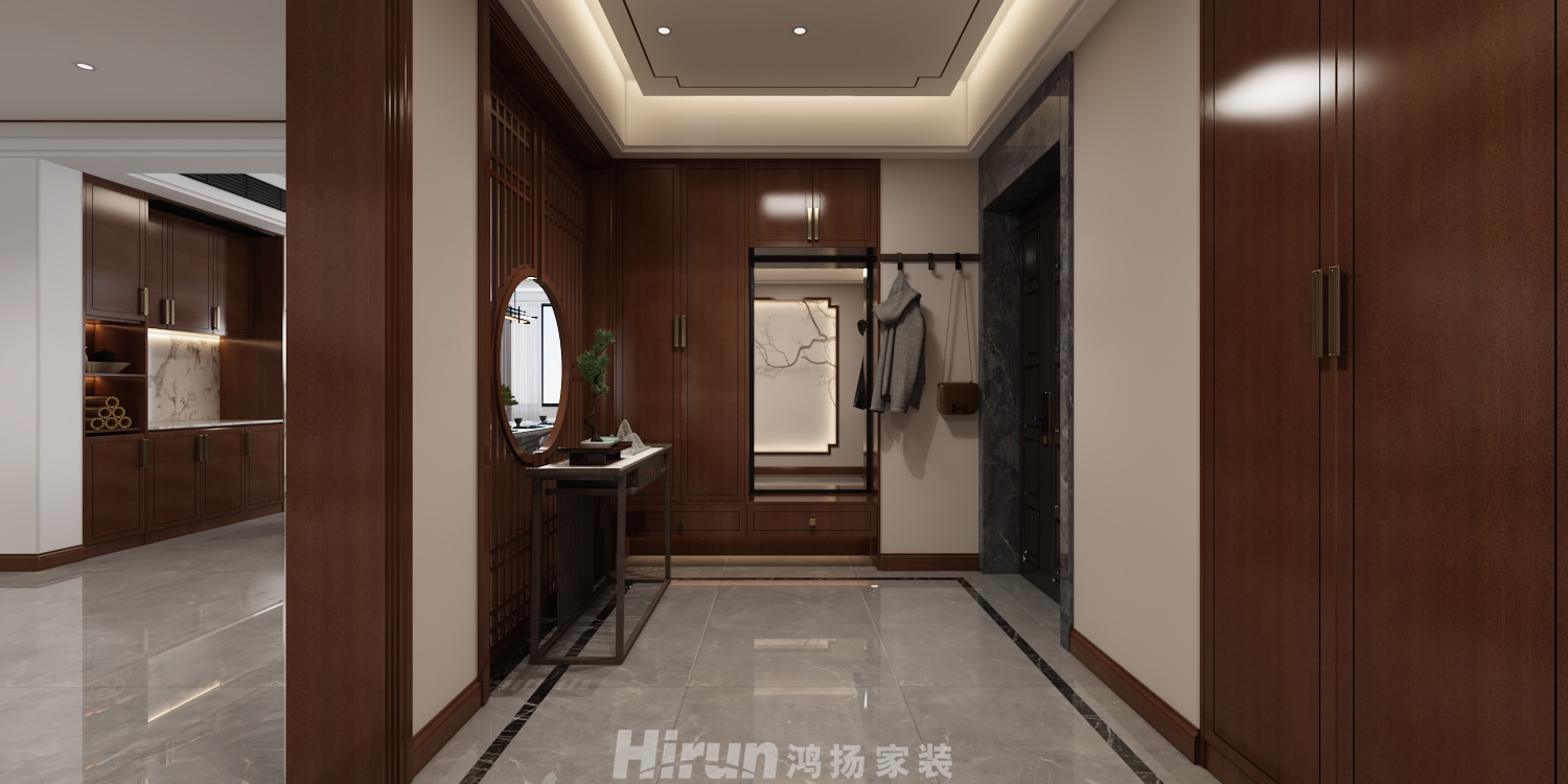 美居樂(lè)瓏庭210㎡復(fù)合寫意大平層 裝修案例效果圖-2