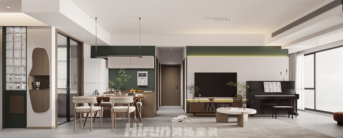 華遠(yuǎn)萬江府100㎡北歐之光三居室 裝修案例效果圖-1