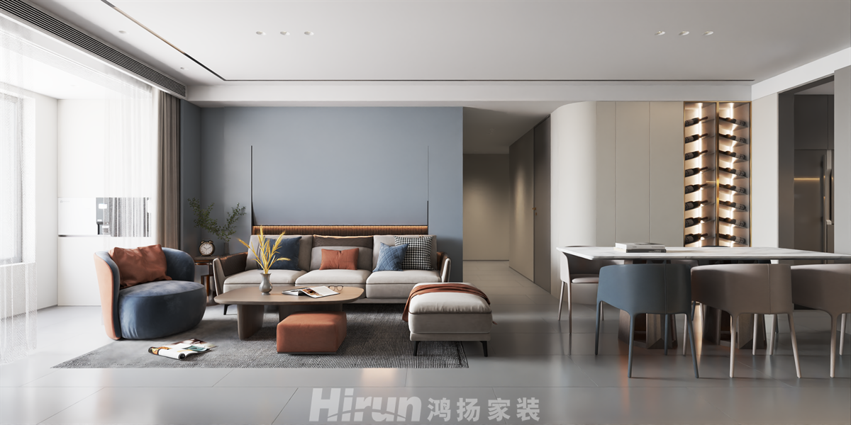 建發央著140㎡優雅繽紛四居室 裝修案例效果圖-2