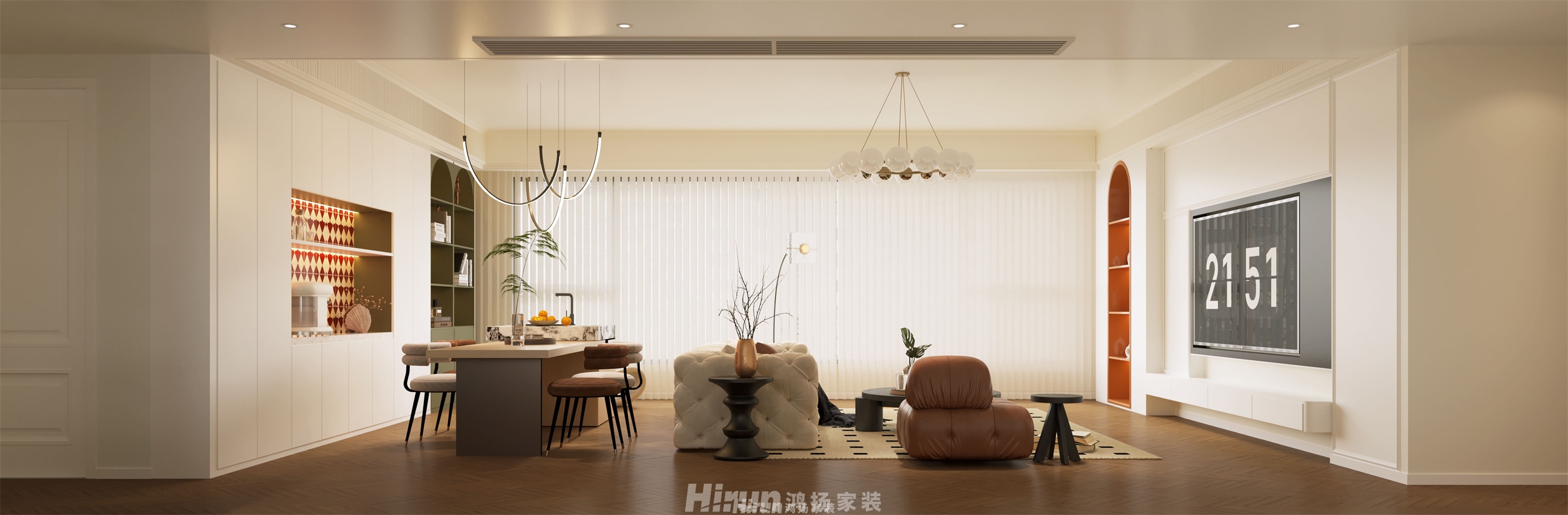 松雅院180㎡復(fù)古風(fēng)潮四居室 裝修案例效果圖-2