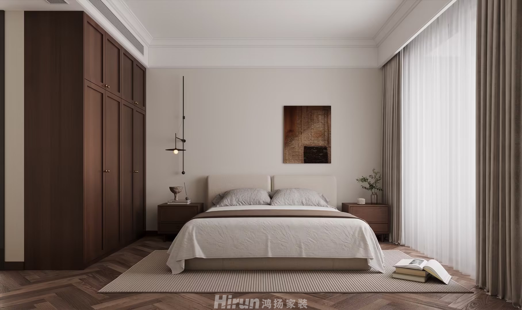 善建人家160㎡復(fù)古風(fēng)潮四居室 裝修案例效果圖-2