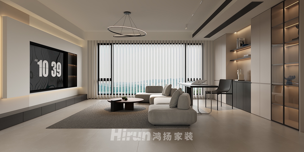 建發央著115㎡雅致現代三居室 裝修案例效果圖-9