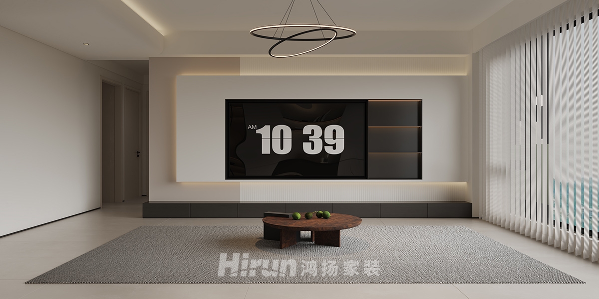 建發央著115㎡雅致現代三居室 裝修案例效果圖-5