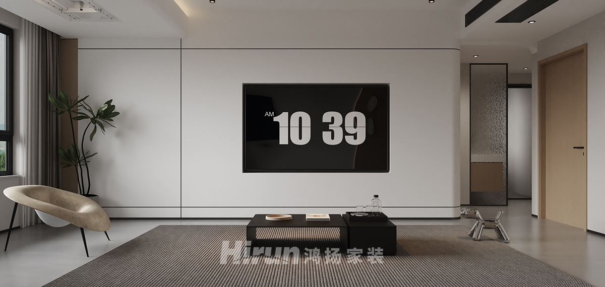 都市蘭亭140㎡雅致現(xiàn)代四居室 裝修案例效果圖-1