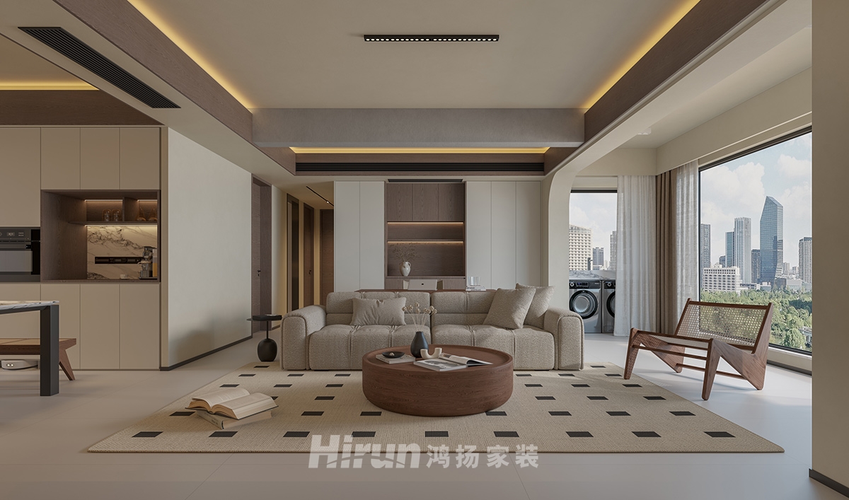 中海譽園140㎡雅致現代四居室 裝修案例實景圖-1
