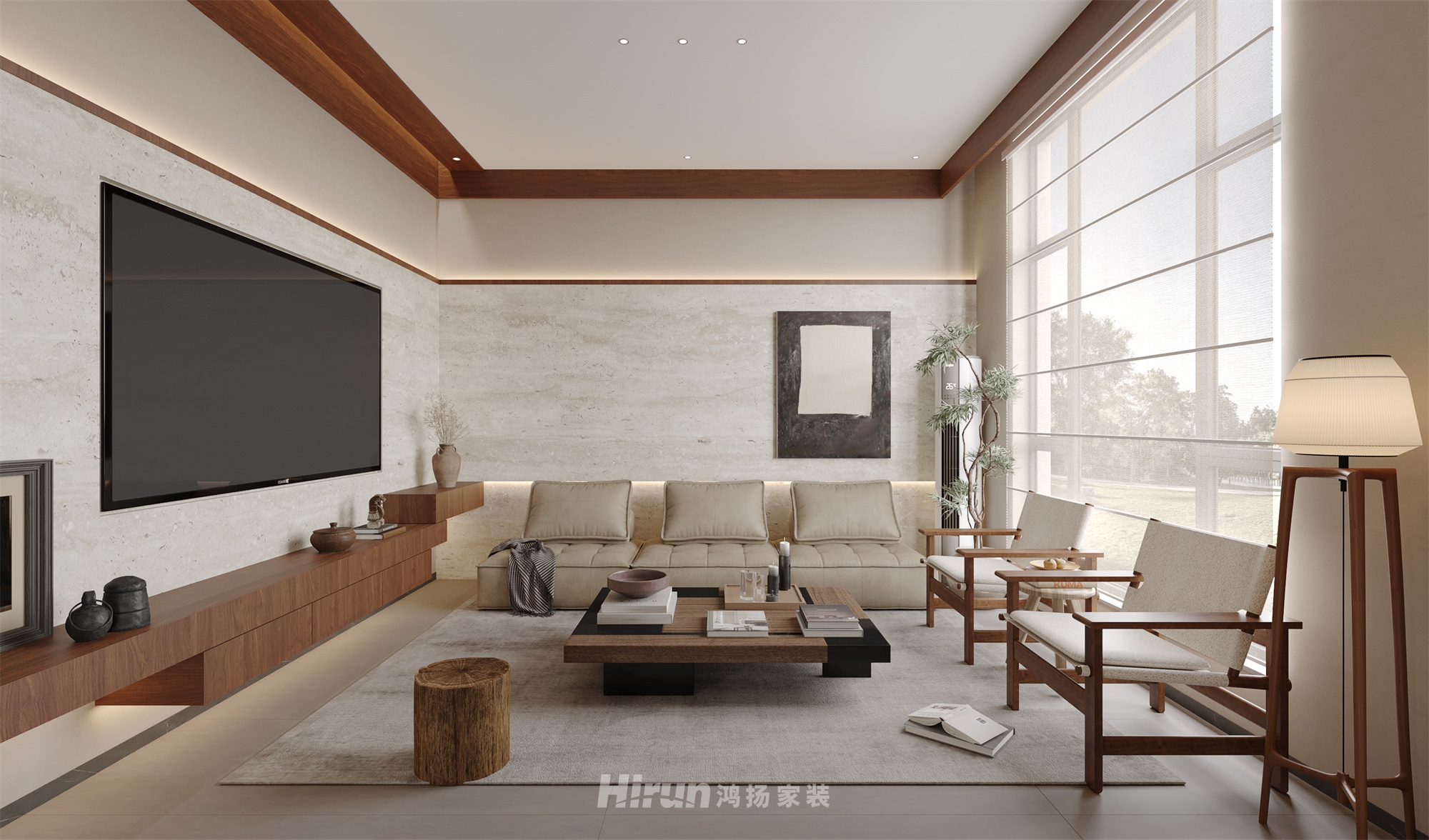 麻陽自建房406㎡復古風潮別墅 裝修案例效果圖-3