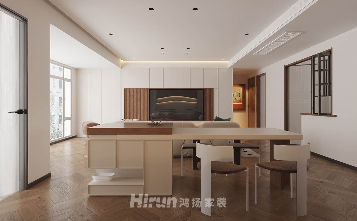 中建鈺和城128㎡復(fù)古風(fēng)潮四居室 裝修案例效果圖-1