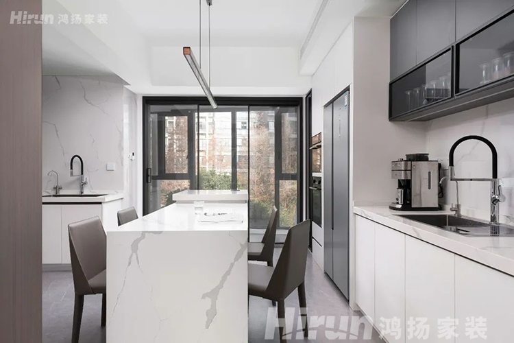 145㎡雅致灰調，中西雙廚+智能照明，全小區都要來取經了