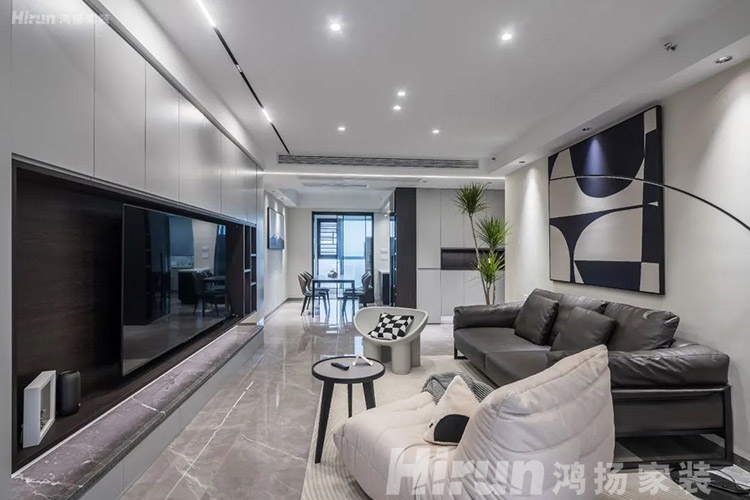 130㎡雅致空間，重點突出收納+優(yōu)化裝飾，質(zhì)享灰調(diào)美學(xué)生活