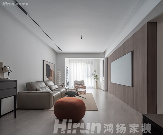 130㎡北歐風，原木色電視墻越看越喜歡，黑白撞色的廚房不要太高級！